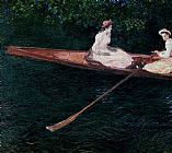 Claude Monet Canvas Paintings - Boating On The River Epte